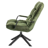 Velours Design Samt Drehsessel mit Armlehne Besucher Chill Sessel Wohnzimmer 2 Farben