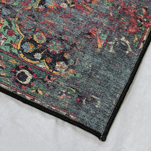 Teppich Waat Modern Vintage türkis blau rot Multi in 160x230cm