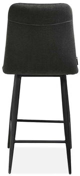 Tabouret de bar en tissu Pumal en 3 coloris Anthracite Gris clair Vert