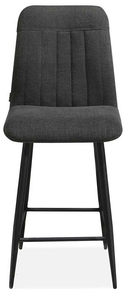Tabouret de bar en tissu Pumal en 3 coloris Anthracite Gris clair Vert