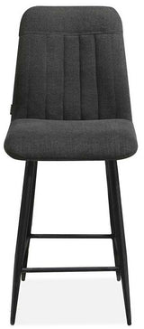Tabouret de bar en tissu Pumal en 3 coloris Anthracite Gris clair Vert
