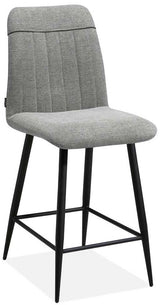 Tabouret de bar en tissu Pumal en 3 coloris Anthracite Gris clair Vert
