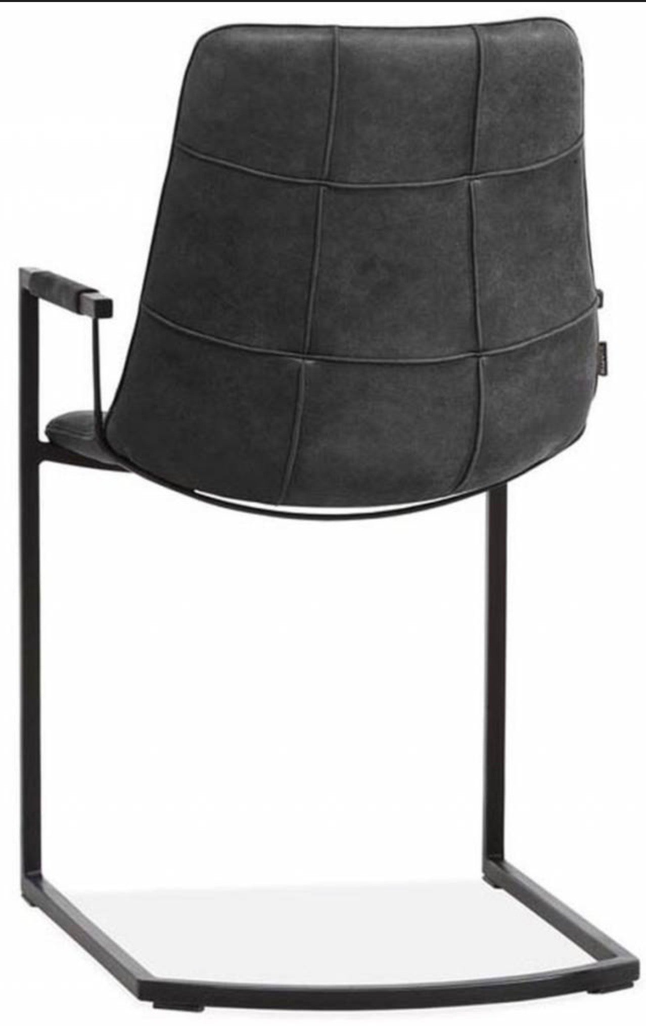 Freischwinger Armlehnenstuhl Condori Kunstleder in 3 Farben Cognac braun Olivgrün Anthrazit