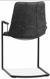 Freischwinger Armlehnenstuhl Condori Kunstleder in 3 Farben Cognac braun Olivgrün Anthrazit