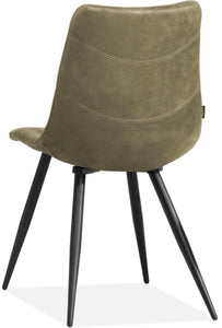 Kunstleder Stuhl Crazer in 3 Farben Cognac braun Olivgrün anthrazit