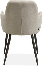 Lade das Bild in den Galerie-Viewer, Armlehnen Stuhl Don Stoff in 3 Farben Ash-Grau Schwarz und Toffee-Beige
