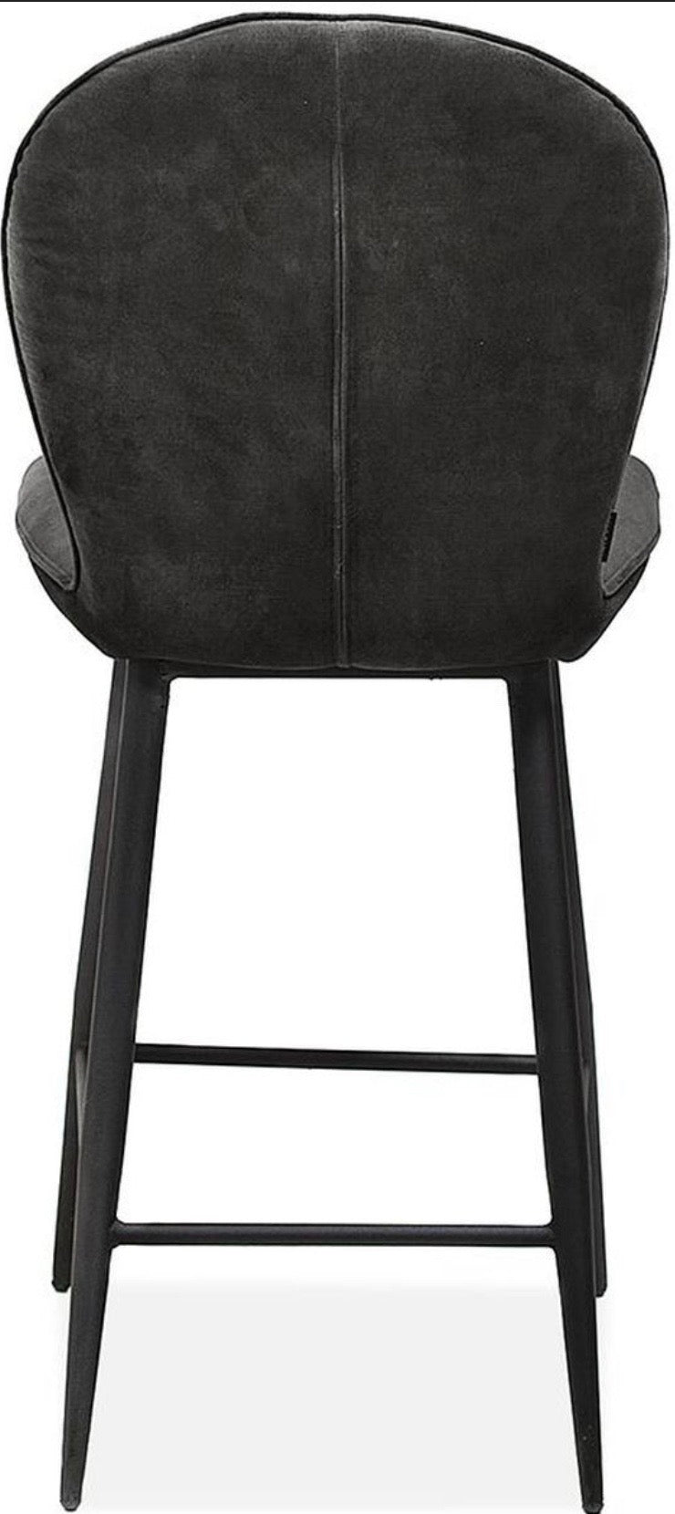 Tabouret de bar Fasty en velours, disponible en 3 coloris : anthracite, marron cognac et vert foncé