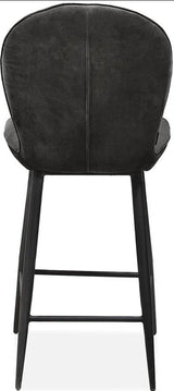 Tabouret de bar Fasty en velours, disponible en 3 coloris : anthracite, marron cognac et vert foncé