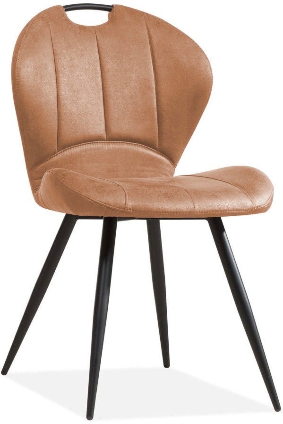 Chaise Mira en 4 couleurs : cognac, marron, vert, anthracite, taupe