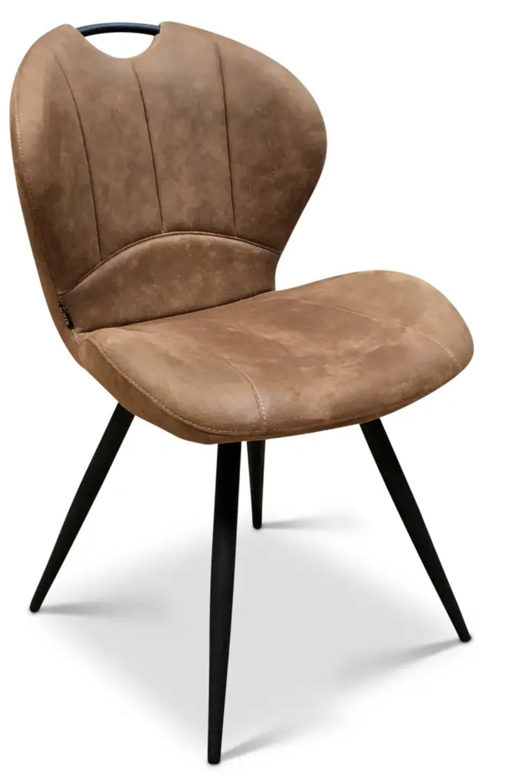 Chaise Mira en 4 couleurs : cognac, marron, vert, anthracite, taupe