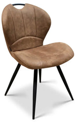 Chaise Mira en 4 couleurs : cognac, marron, vert, anthracite, taupe