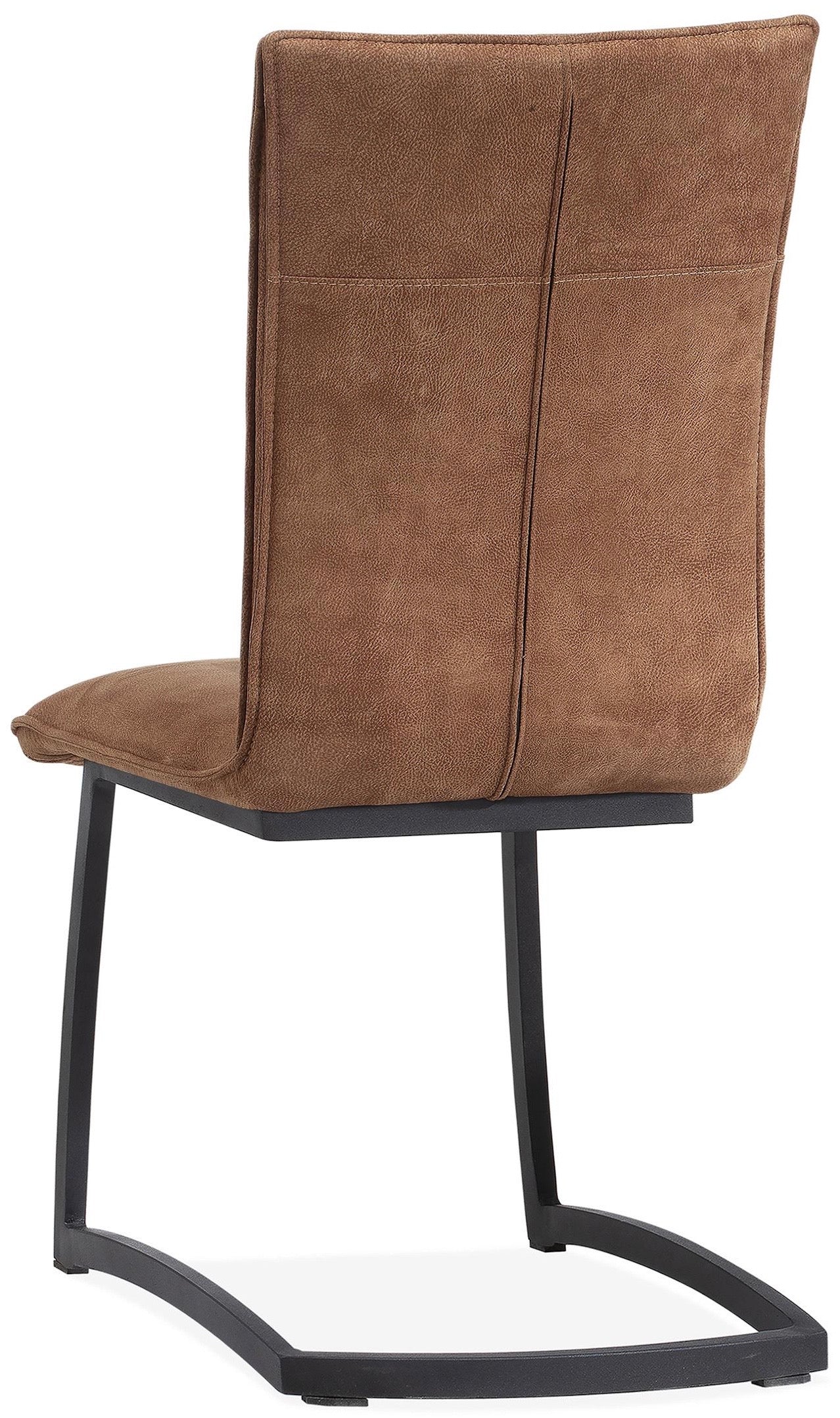 Freischwinger Stuhl Amaro Kunstleder in 3 Farben Cognac Grün Anthrazit mit Metallgestell