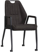 Fauteuil à roulettes Axena en microfibre en 3 couleurs Cognac marron Vert Anthracite