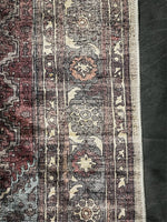Lade das Bild in den Galerie-Viewer, Teppich Vintage rot-hellbraun-hellblau Multicolor washed out
