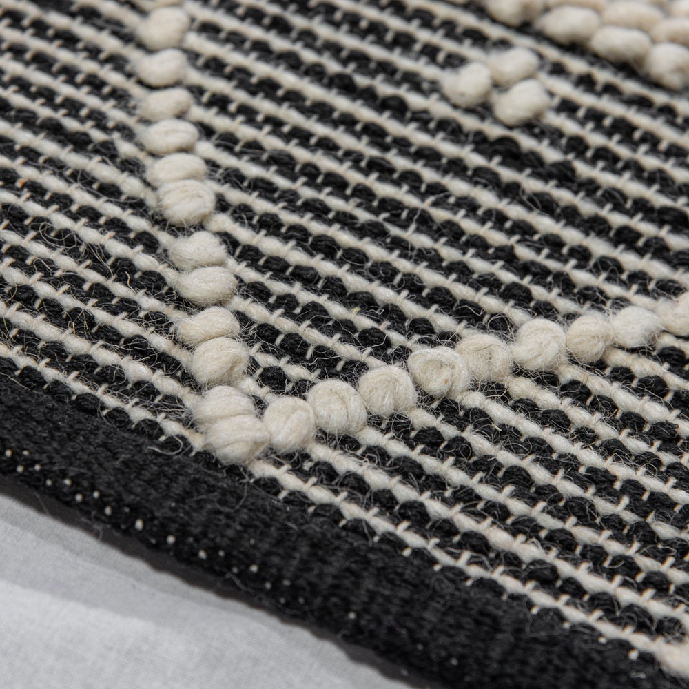 Design Teppich Kiety beige schwarz Modern 2 Größen Baumwolle