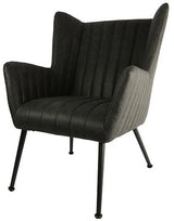 Fauteuil Foley en 2 coloris cognac anthracite similicuir