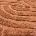 Lade das Bild in den Galerie-Viewer, Design Fransenteppich Yashi terracotta rost braun 3D Muster Modern 2 Größen Baumwolle
