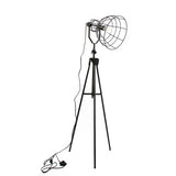 Stehlampe Vintage Dreibein schwarz Metall 136 cm
