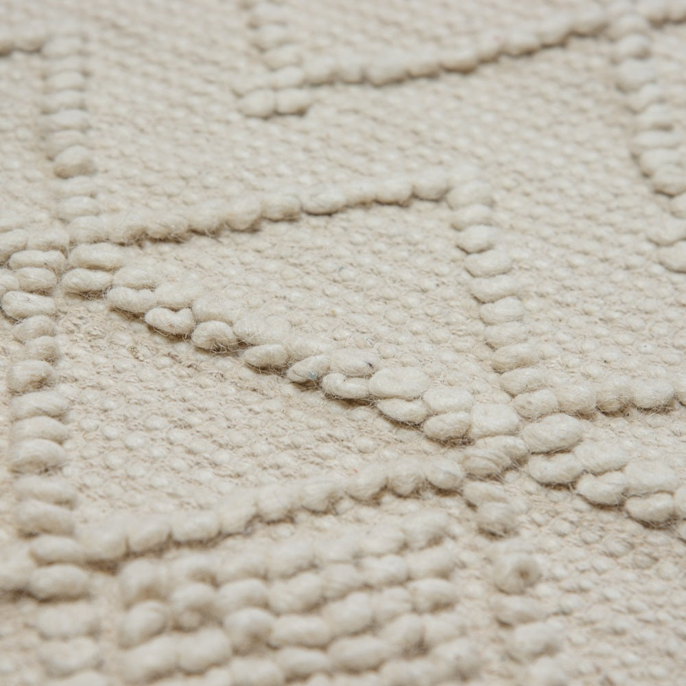 Design Fransenteppich Dev beige Modern 2 Größen Baumwolle