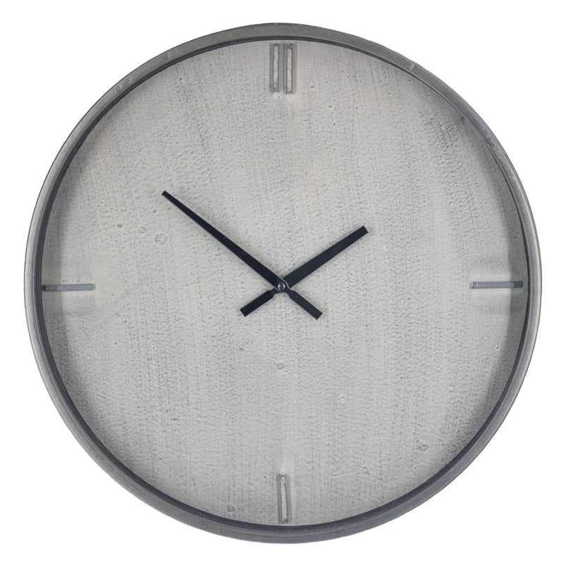 Oviedo Beton Look Wanduhr 48 cm Schwarz Anthrazit grau