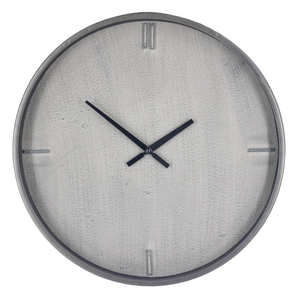 Oviedo Beton Look Wanduhr 48 cm Schwarz Anthrazit grau