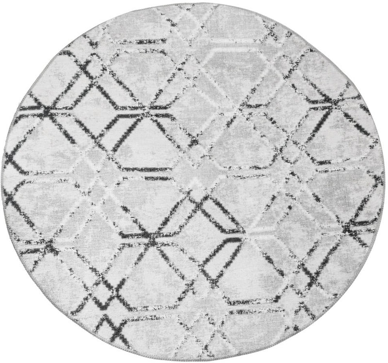 Design Teppich Opal rund Modern anthrazit silbergrau in 3 Größen