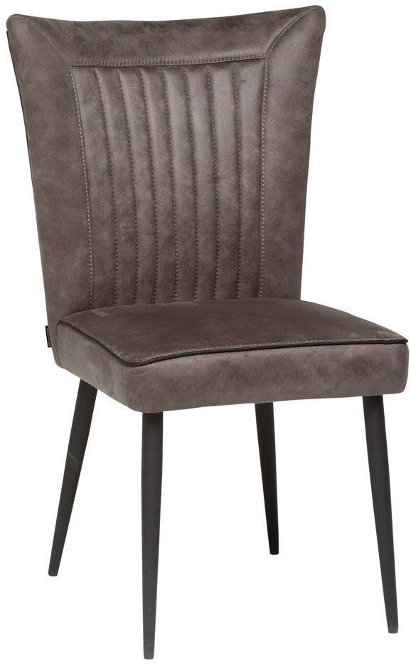 Chaise en similicuir Giga en 3 coloris Cognac marron Taupe anthracite