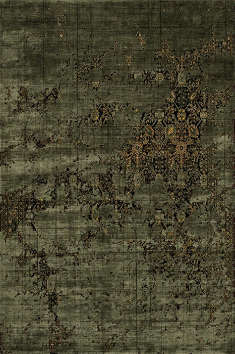 Design Teppich Vintage Olivgrün in 2 Größen