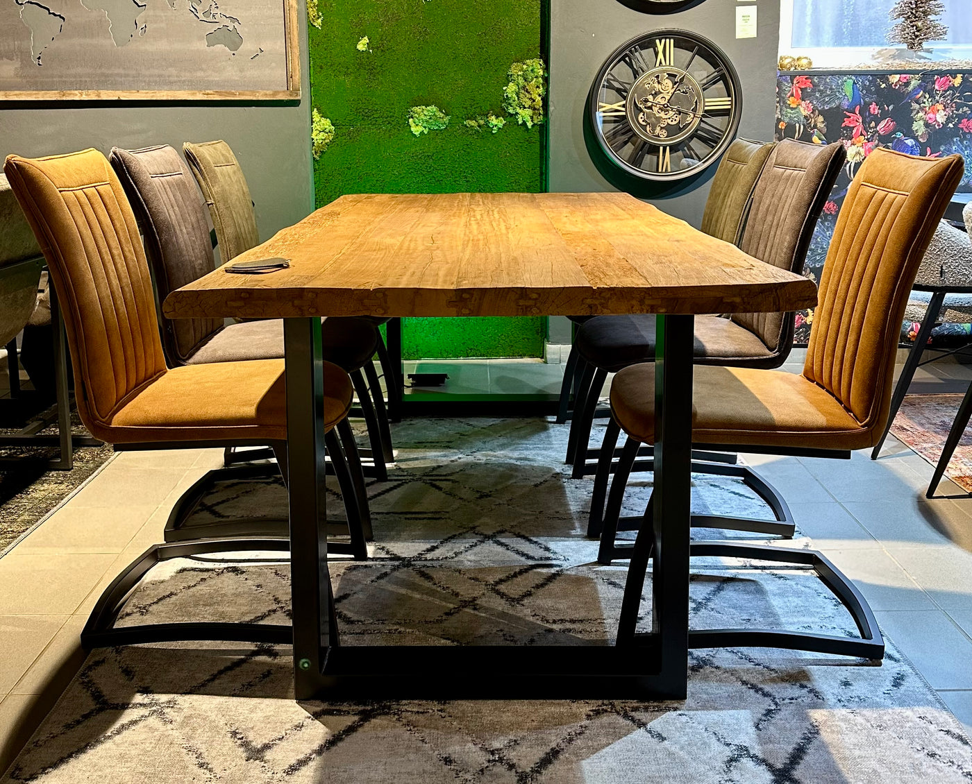 Sven U Piètement métallique laqué noir pour plateaux de table