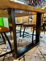 Sven U Piètement métallique laqué noir pour plateaux de table