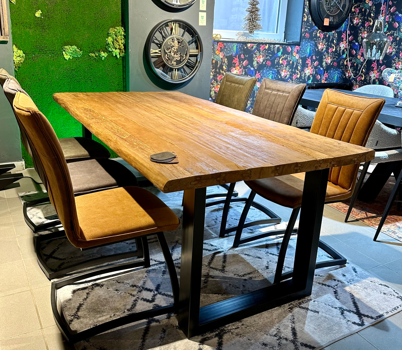 Sven U Piètement métallique laqué noir pour plateaux de table