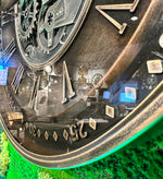 Lade das Bild in den Galerie-Viewer, Athen 60 cm Wanduhr Zahnrad Zählwerk Animation schwarz Bronze antik
