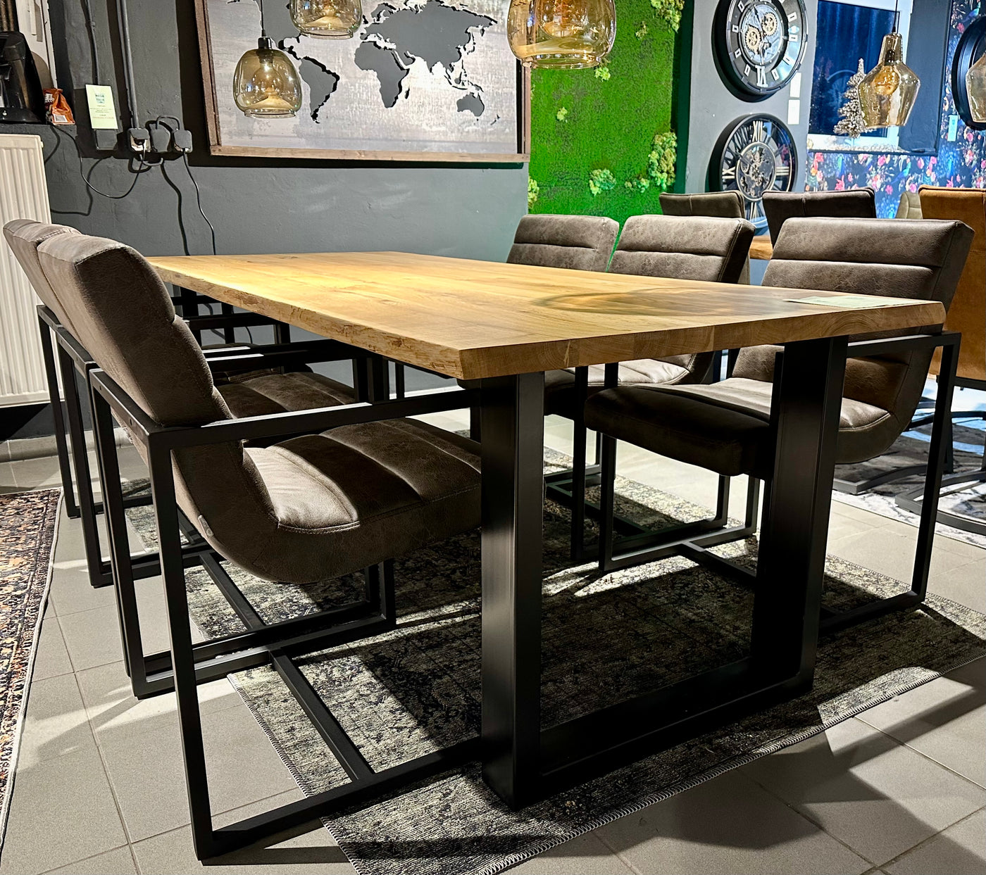 Sven U Piètement métallique laqué noir pour plateaux de table