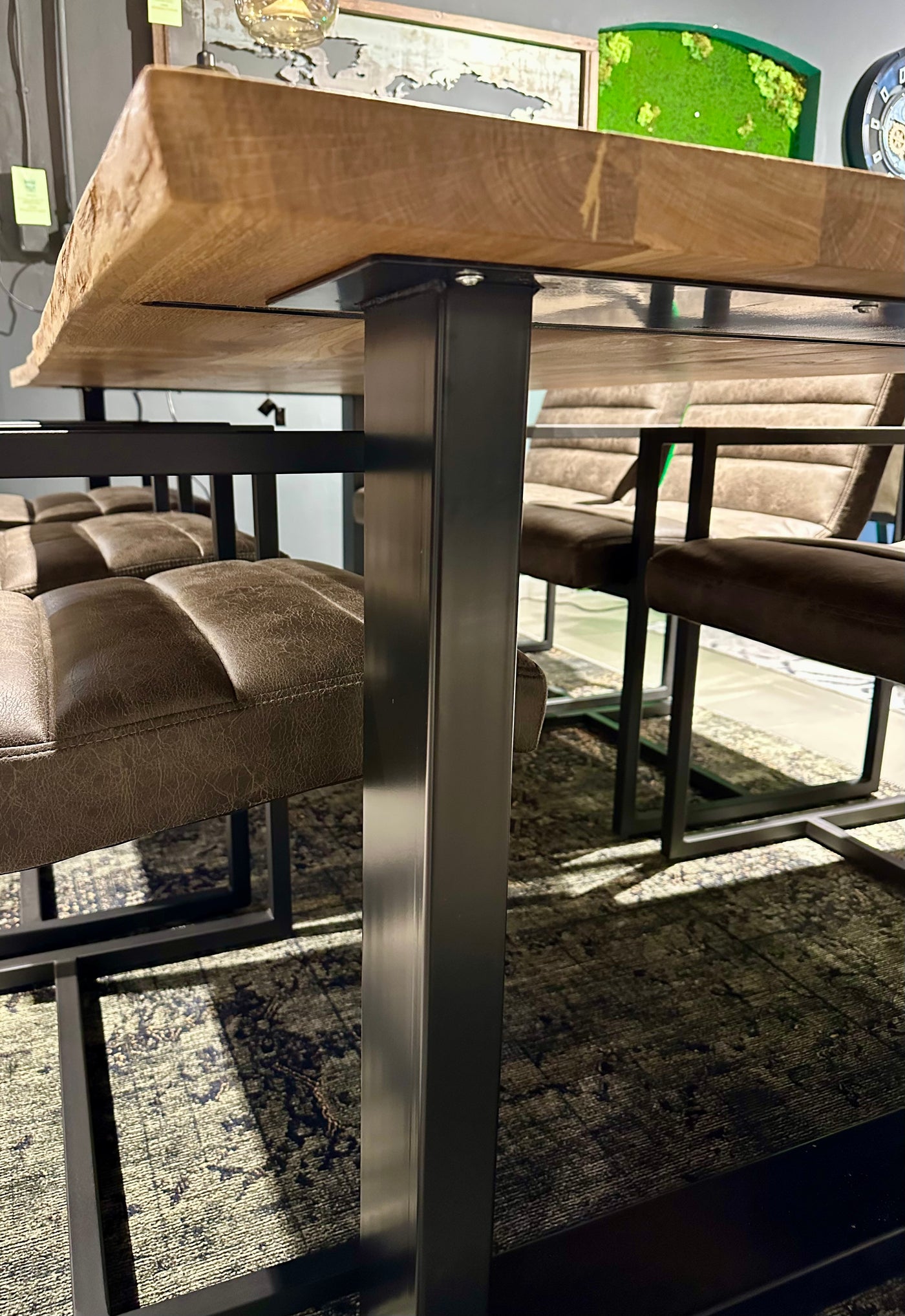 Sven U Piètement métallique laqué noir pour plateaux de table