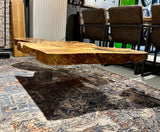 Massiver Epoxid Couchtisch aus Edelesche Holz 150 cm Epoxy Wohnzimmer Tisch Echtholz