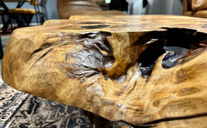Massiver Epoxid Couchtisch aus Edelesche Holz 150 cm Epoxy Wohnzimmer Tisch Echtholz