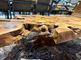 Massiver Epoxid Couchtisch aus Edelesche Holz 150 cm Epoxy Wohnzimmer Tisch Echtholz