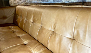 Vintage Kamelleder 3 er Couch Sahara Sofa Echt Leder Chesterfield Cognac