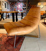 Chill & Lounge Sessel Amsterdam Cognac Braun Mikrofaser Kunstleder
