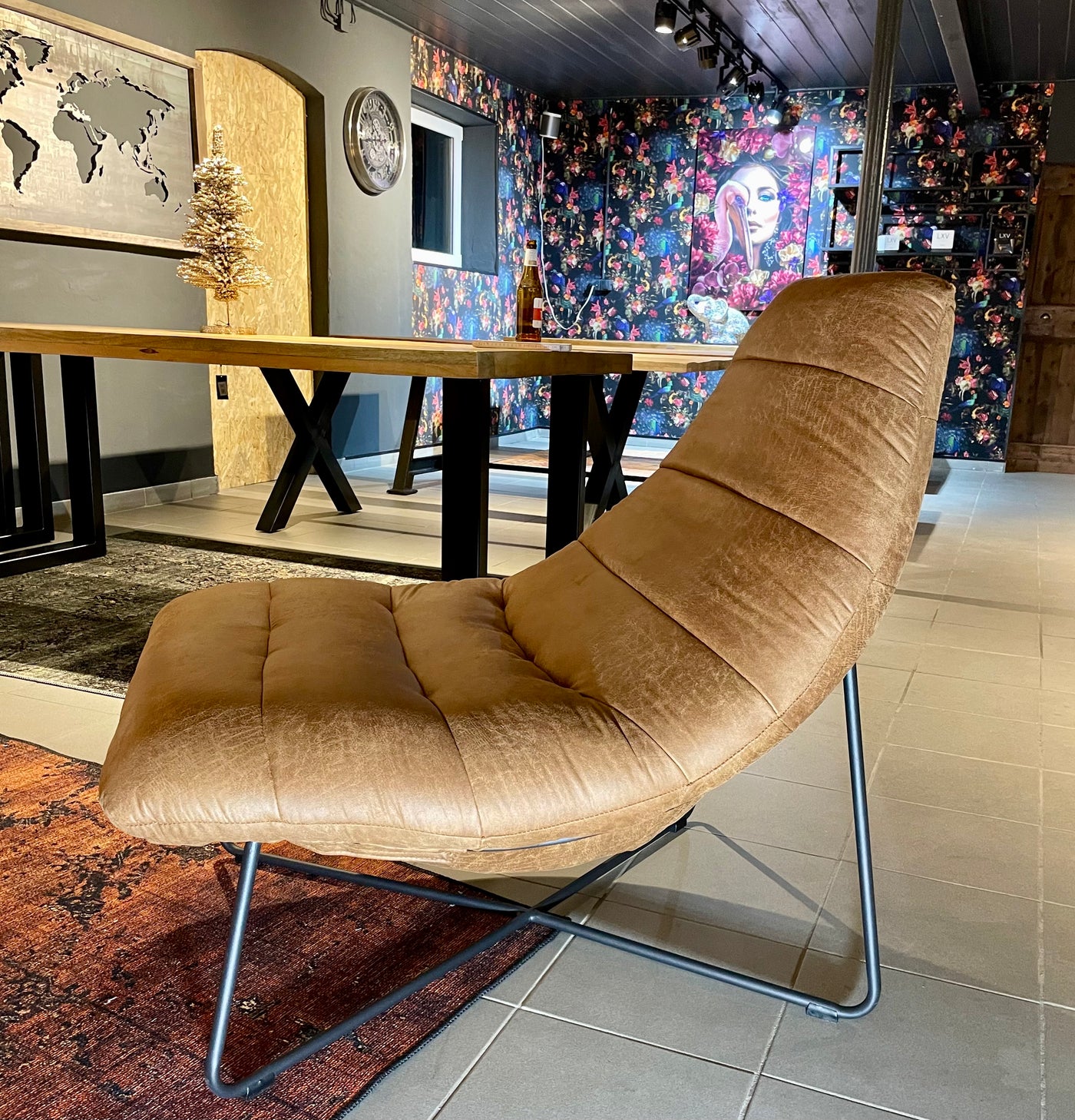 Chill & Lounge Sessel Amsterdam Cognac Braun Mikrofaser Kunstleder
