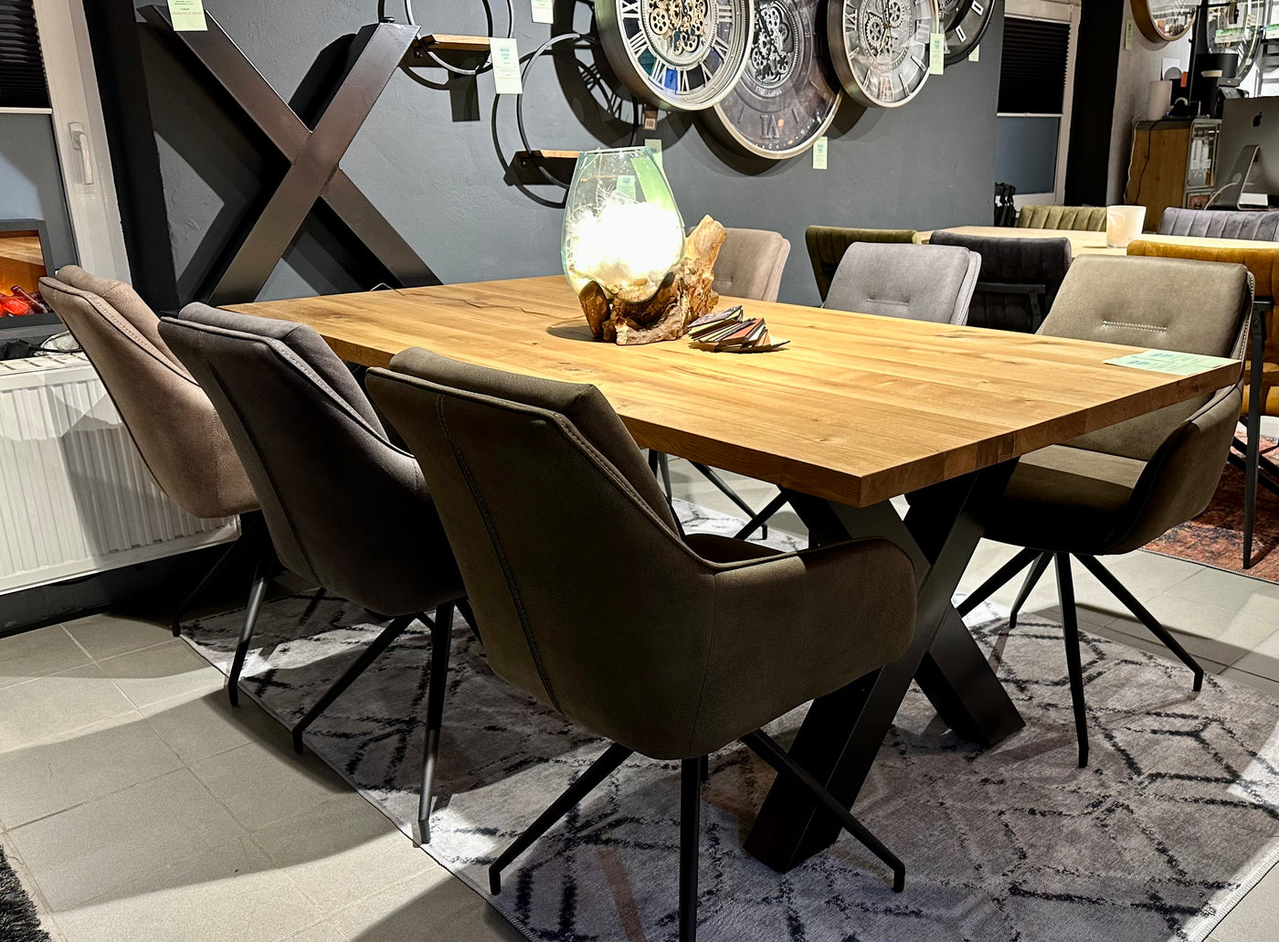 Drehbarer Esszimmer Stuhl Tina in 6 Farben Taupe Grün Anthrazit Beige Grau