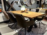 Drehbarer Esszimmer Stuhl Tina in 6 Farben Taupe Grün Anthrazit Beige Grau