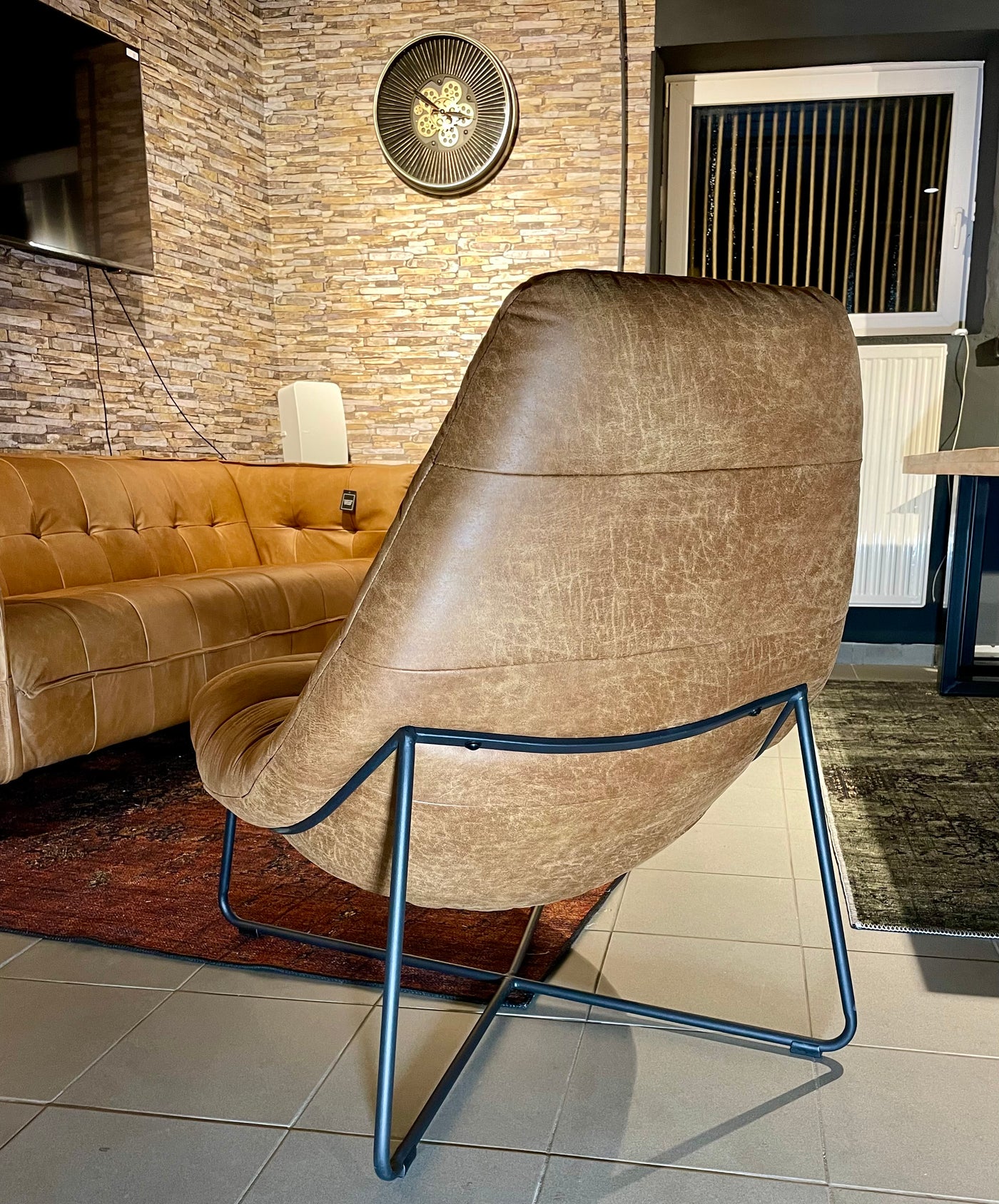 Chill & Lounge Sessel Amsterdam Cognac Braun Mikrofaser Kunstleder