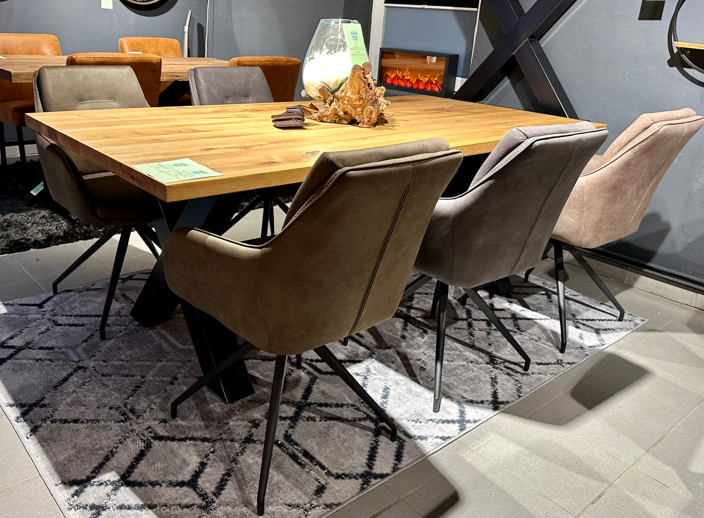 Drehbarer Esszimmer Stuhl Tina in 6 Farben Taupe Grün Anthrazit Beige Grau