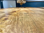 Lade das Bild in den Galerie-Viewer, Esstisch Neu Delhi Mango 160 bis 260 in 6 cm Dicke Holz mit X Metall Gestell schwarz massiv 6 Größen

