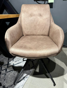 Drehbarer Esszimmer Stuhl Tina Mikrofaser in 3 Farben Taupe Grün Anthrazit