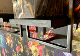 Étagère murale S Industrial noire Meuble en bois de manguier et métal brut Étagère suspendue style industriel Look usé