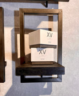 BLACK SHELFMATE Étagère murale Type E noire Meuble industriel Teck Métal Acier brut Étagère suspendue Style industriel Étagère aspect vieilli Bois de teck