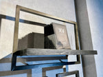 Lade das Bild in den Galerie-Viewer, BLACK SHELFMATE Typ C Wandregal schwarz Industrial Möbel Teakholz Metall Blankstahl Hängeregal Industrie Stil Regal Used Look Teak Holz
