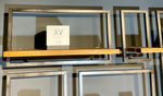 Lade das Bild in den Galerie-Viewer, SHELFMATE Typ A Wandregal Industrial Möbel Teakholz Metall schwarz Blankstahl Hängeregal Industrie Stil Regal Used Look Teak Holz

